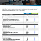 IT Partner Selection Checklist Downloadable